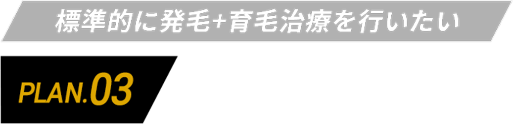 標準的に発毛+育毛治療を行いたい PLAN.03 6,400円(税込)