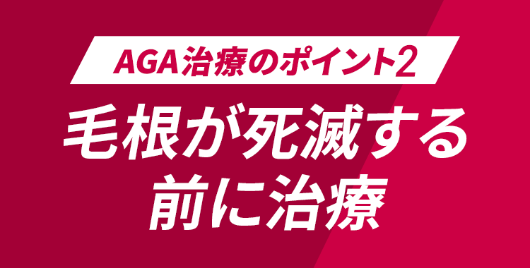 AGA治療のポイント2 毛根が死滅する前に治療
