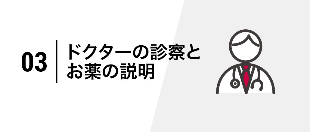 ドクターの診察とお薬の説明